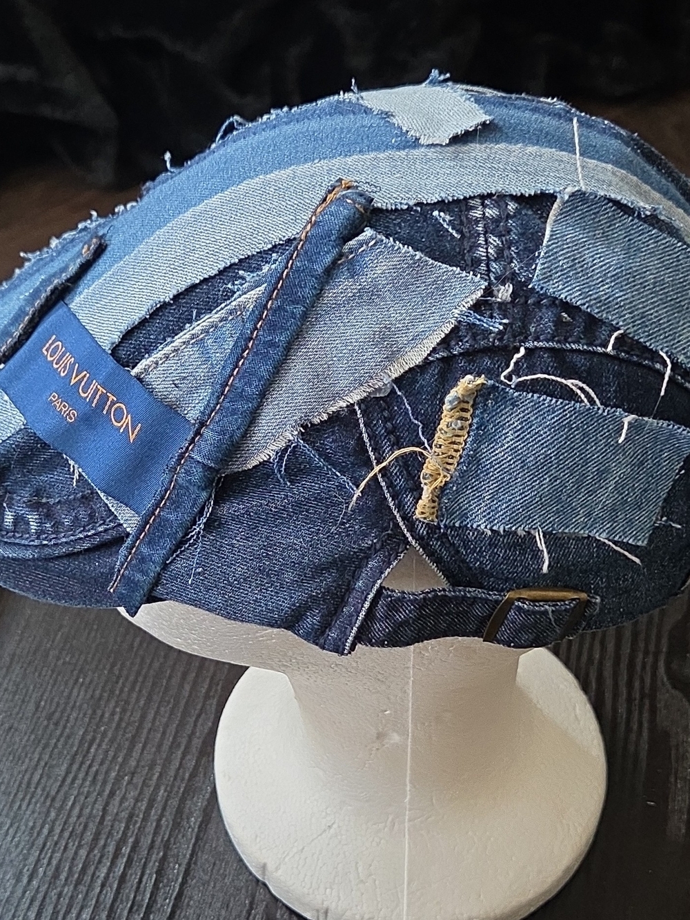 Levi's Patchwork Denim Newsboy Cap - Blue - Picture 6 of 6